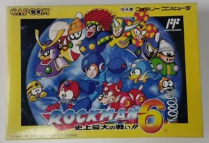 Nintendo Famicom RockMan 6 Shijou Saidai no Tatakai!! Japan w/Box,Manual 3005 SP - Picture 1 of 5