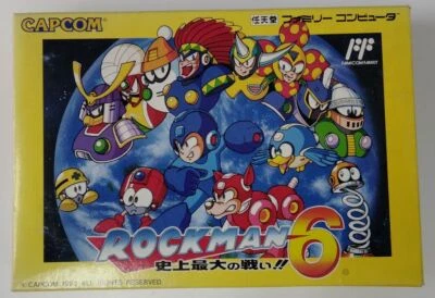 Nintendo Famicom RockMan 6 Shijou Saidai no Tatakai!! Japan w/Box,Manual 3005 SP - Image 1 of 4