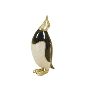 Penny Pinguin Skulptur - Poliert Guss Messing Pinguin Wohnkultur, Maitland Smith - Bild 1 von 11
