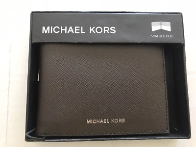 MEN'S MICHAEL KORS BROWN ANDY SLIM BI FOLD WALLET BRAND NEW IN BOX - Image 1 of 4