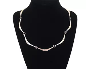 Collana girocollo vintage argento sterling Jaana Toppila-Ikalainen 1998 Finlandia - Foto 1 di 5