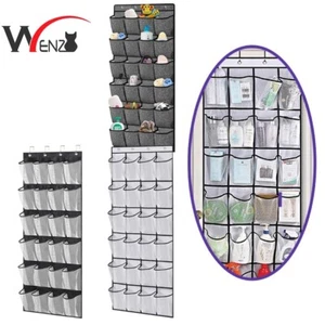 Over Door Shoe Organizer Rack Hanging Storage Holder Hanger Bag Closet 24 Pocket - Picture 1 of 12
