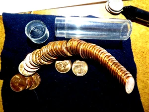 50 Pc Roll of 1942-P LINCOLN CENTS Original GEM BU Frosty Firey Red Beauties G1 - Picture 1 of 2