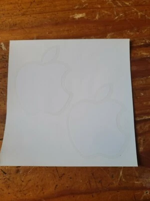 3 Sets Apple White Sticker Logo 2 Per Sheet Came with 2007 MacBook and Ipod Nano - Image 1 of 4