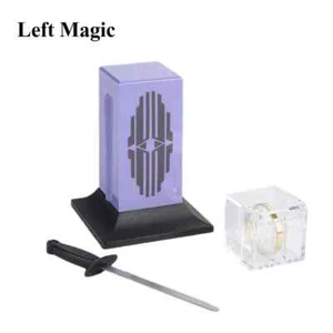 Tenyo Sword Through Ring Magic Trick - Crystal Cleaver Gimmick Toy Accessories - Picture 1 of 6