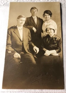 Real Photo Postcard RPPC PC Family Photo Portland Studio H-18 - Picture 1 of 4