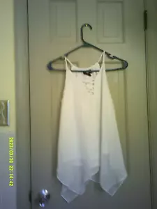 Ladies I Z Byer Brand Top, Size S, Sleeveless, Spaghetti Straps. White - Picture 1 of 1