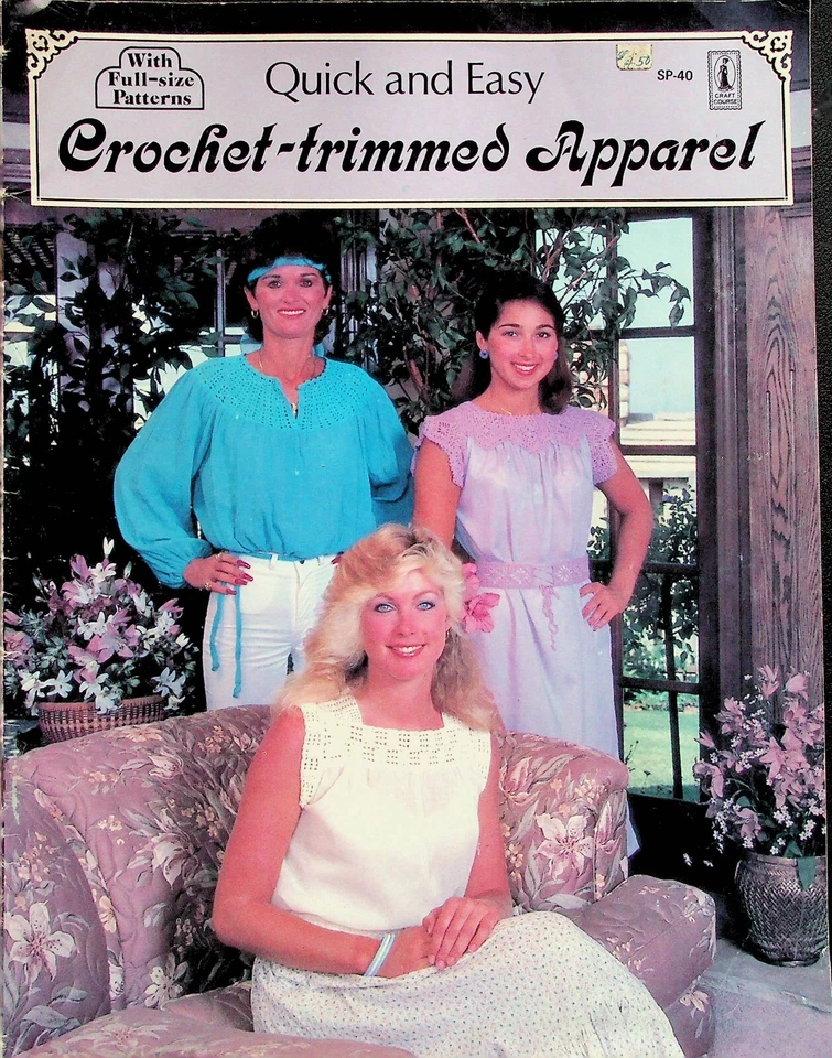 Crochet Trimmed Apparel Quick & Easy With Full Size Patterns By Craft Course - Image 1 of 4