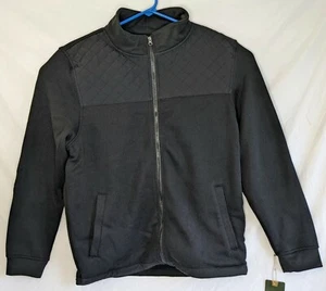 Arthur Beale Mens Black Full Zip Polyester Jacket Quilt Elbow Pads NWT Sz XL - Picture 1 of 8