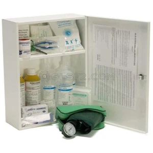 ARMADIETTO CASSETTA MEDICA DI PRONTO SOCCORSO CON ALLEGATO 1 PER AZIENDE + 3 DIP - Picture 1 of 2