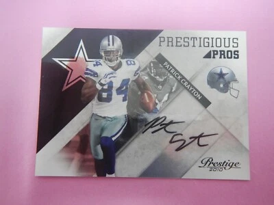 2010 Panini Prestige Prestigious Pros Patrick Crayton / 87 Autograph Auto #40 - Image 1 of 4