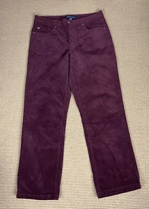 Tommy Hilfiger Womans 10 Burgundy Corduroy Pants Straight Leg - Picture 1 of 11