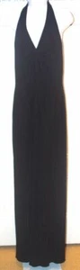 Vestido Halter Largo Negro Cuello en V Espalda Abierta Talla S - Imagen 1 de 6