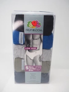 Paquete de 5 pares de calzoncillos de tiro bajo Fruit Of The Loom vintage grandes (36-38) para hombre NUEVO - Imagen 1 de 3