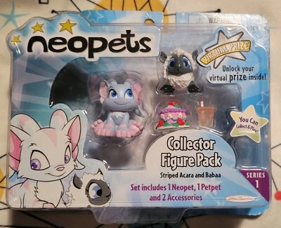 Neopets Collector Figure Pack Series 1. 2008. IOP. Striped Acara & Babaa - Изображение 1 из 4