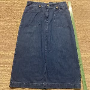 Vintage White Stag Denim Rock Blue Jeans Maxi Taschen Damen 12 Rückenschlitz EUC* - Bild 1 von 8
