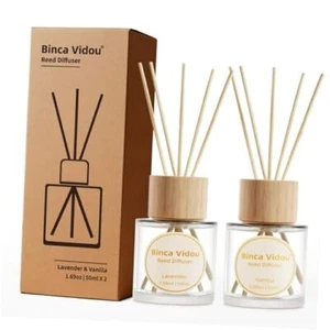 Reed Diffuser Set, Natural Scent Oil Diffusers with Sticks Lavender & Vanilla - Picture 1 of 7