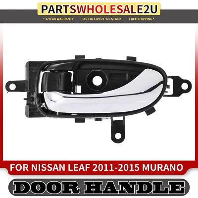 Manija de puerta interior cromada y negra del lado del conductor trasero o delantero para Nissan Quest Foto 1 de 4