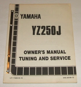 Yamaha 1982 Yz250 manual de servicio Yz 250 Yz250j taller de reparación - Imagen 1 de 6