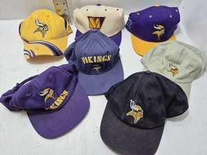 Menge 7 Vintage Minnesota Vikings NFL Hüte Caps Snapbacks/angepasst/90er/Y2K - Bild 1 von 15