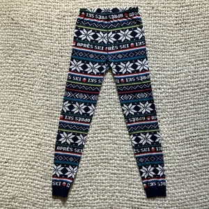 Hanna Andersson Apres Ski Snowflake Stripes Print Pajama Pants Size 150cm US 12 - Picture 1 of 8
