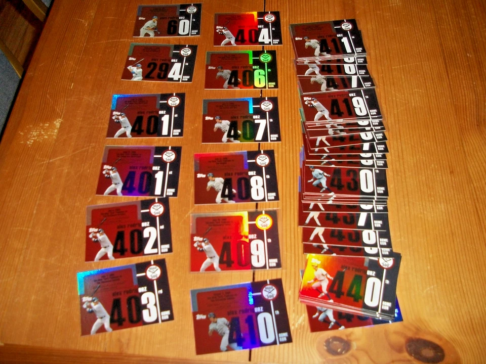 Lot of ( 42 ) Alex Rodriguez 2007 Topps Road To 500 Foil Inserts No Duplicates - Image 1 of 1