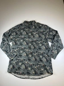 Camisa Field & Stream Para Hombre Mediana Seda Abotonada Manga Larga Estampado Ciervo Exterior - Imagen 1 de 7