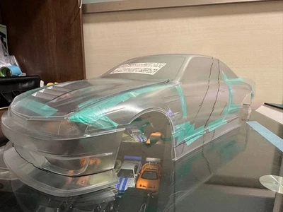 Yokomo S14 Silvia Early Late Addiction Full Aero RC Body Unpainted Pre-Assembled - Image 1 of 4