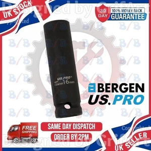 16 MM 1/2 ZOLL ANTRIEB 6PT 6 PUNKT EINZEL CR-V SCHLAGSCHRAUBER STECKSCHLÜSSEL LANGE REICHWEITE - Bild 1 von 4