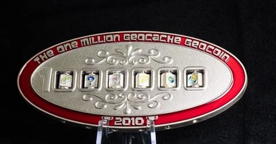 1 Million Geocaches Geocoin - Sammlerversion aus 2010 - Bild 1 von 2