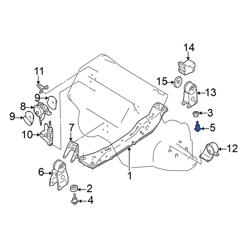For Nissan Maxima 2000-2003 Nissan 112982Y000 Rear Engine Mount Crossmember Bolt Foto 1 de 4