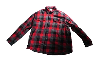 Duluth Trading Flapjack Fleece-Lined Plaid Flannel Shirt Jacket Snaps MensXL - Picture 1 of 7