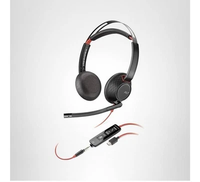 Plantronics Blackwire C5220 USB-C Wired Dual-Ear (Stereo) Headset with Boom Mic - Image 1 of 2