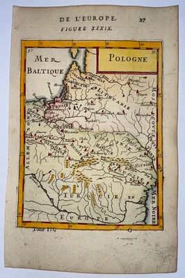 POLAND 1683 ALAIN MANESSON MALLET ANTIQUE ENGRAVED MAP 17TH CENTURY - Image 1 of 3