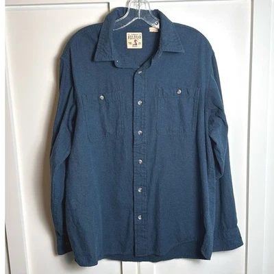 Red Head Brand Co. Mens Blue Flannel Shirt Long Sleeve Button Up - Image 1 of 4