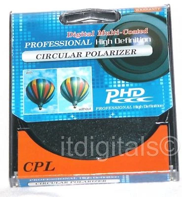 52mm CPL Lens Filter Circular Polarizer Polarizing Lens Filter C-PL Coated 52 mm - Image 1 of 2