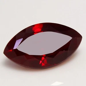 Natürlicher zertifizierter Mogok tiefroter Rubin 17x10 mm Marquis unbeheizt loser Edelstein - Bild 1 von 6