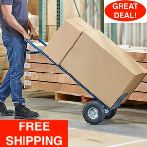 600 lb. Hand Truck With 10" Pneumatic Wheels High-impact Hubs W/ Sealed Bearings - Picture 1 of 12