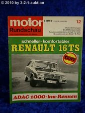 Motore Rundschau 12/68 Renault 16 Ts Rover 3500