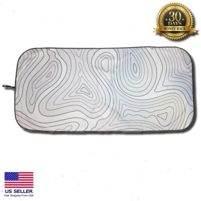 For Hyundai Sonata 2015-2019 Windshield Sun Shade Topographic Lines UV Block - Image 1 of 4