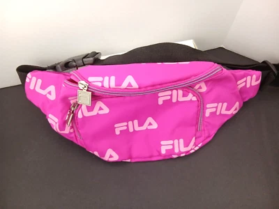 FILA HOT PINK FANNY PACK, BLACK STRAP,  ROOMY, LIGHTWEIGHT, SUPER CUTE! - Image 1 of 4