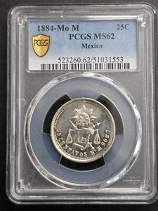 1884-Mo M 25C Mexico PCGS MS62 *looks proof like* - Picture 1 of 2