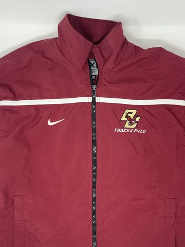 Vintage 2000s Nike Boston College Track and FIeld Full Zip Windbreaker (XS) Cover