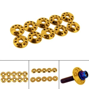 Contraseña JDM Glod ALUMINIO Guardabarros Lavadoras 10 piezas Motor de Parachoques Perno Kit de Vestir - Imagen 1 de 9