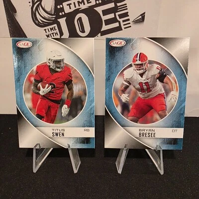 2023 SAGE High Series - Bryan Bresee DT (RC) & Titus Swen RB Saints Wyoming - Image 1 of 2