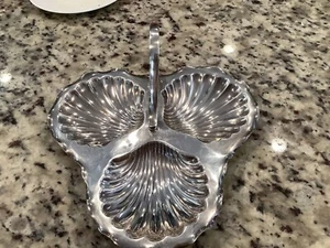 Vintage E& JL EPNS Plated Clam Shell Silverplate Tray - Picture 1 of 5