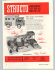 1962 Paper Ad 2 Pg Structo Toy Trucks #203 Camper School Bus Paving Department