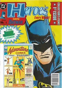 HEROES FEATURING BATMAN ISSUE 1 BLUE DEVIL - DC COMICS 1991 - UK LONDON EDITIONS - Picture 1 of 2