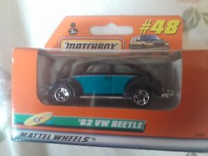 NIB 1998 Matchbox #48 '62 Volkswagon VW Beetle "Bug" Diecast Car 1:64 New