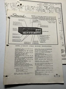 Sherwood S-7800 FM Stereo Receiver Service Manual Original Genuine OEM FET - Picture 1 of 5
